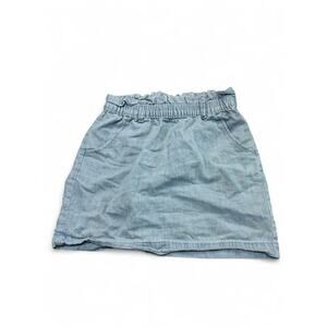 Cat & Jack Girls Stretchy Blue Denim Skirt Large Pockets 10/12